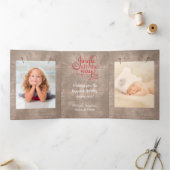 Thème occidental Bois 4 Modèle photo Noël (Intérieur)