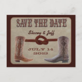 Thème occidental "enregistrer la date" carte posta (Devant)