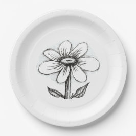 theme paper plates for her with daisy papieren bordje