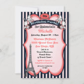 Thème Paris Anniversaire Invitations (Devant)