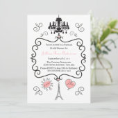 Thème Parisien - Invitation de la douche nuptiale (Debout devant)