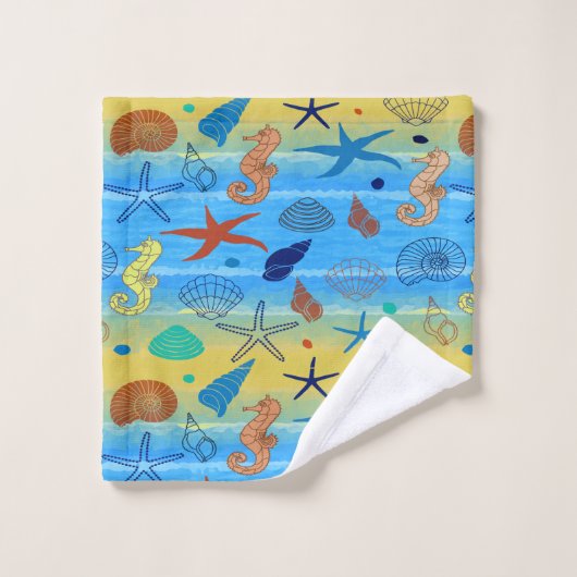 Thème plage (Gant de toilette)