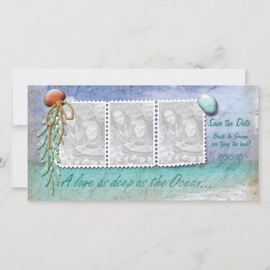 Thème plage Enregistrer la date Carte photo (Devant)