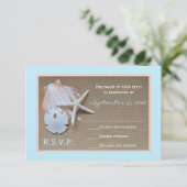 Thème plage RSVP Faire-part de mariage (Debout devant)