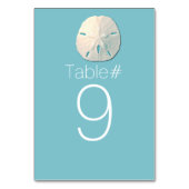 Thème plage Sable Dollar Mariage Numéro de table (Par défaut)