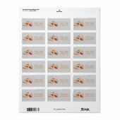 Thème plage Starfish and Seashell Étiquette de adr (Feuille entière)