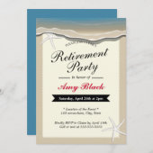 Thème Plage Starfish Retraite Party Invitation (Devant / Derrière)