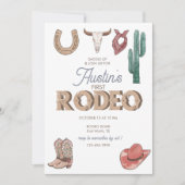 Thème Rodeo | 1er anniversaire Invitations (Devant)