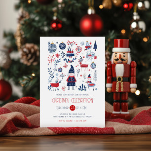 Thème scandinave Noël Invitation