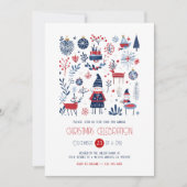 Thème scandinave Noël Invitation (Devant)