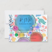Thème Sous l'Eau pour RSVP de mariage (Devant)