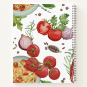 Thème Spaghetti Livre de recettes personnalisable (Dos)
