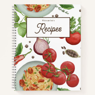 Thème Spaghetti Livre de recettes personnalisable