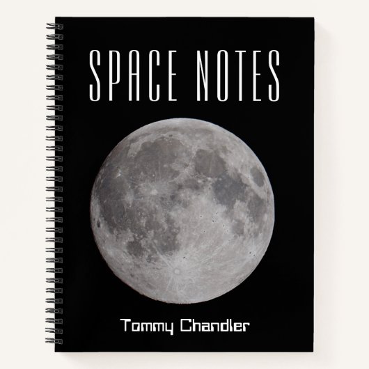 Thème spatial Carnet d'astronome personnalisé (Devant)
