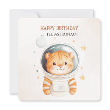 Thème spatial Carte d'anniversaire des astronautes