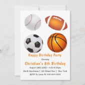 Thème Sport 8e anniversaire Invitations fêtes (Devant)