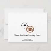 Thème Sport Anniversaire Fête Invitation (Dos)