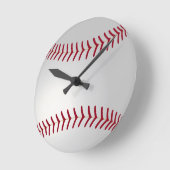 Thème sportif Baseball Mur Horloge (Angle)