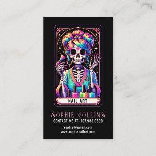 Thème Tarot Nail Tech Nail Art Carte de visite
