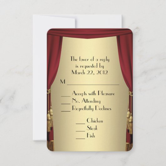 Thème Théâtre RSVP avec choix de menu (Devant)