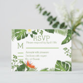 Thème tropical Botanique RSVP Mariage (Debout devant)
