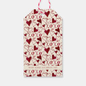 -Theme Valentijn XXOO Handgeschreven Cadeaulabel (Achterkant)