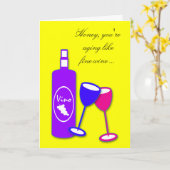 Thème Vin Romantique Partenaire Carte de voeux Ann (Fleur jaune)