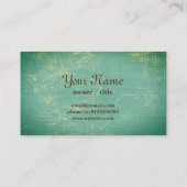 Thème vintage, floral, rétro carte de visite (Dos)