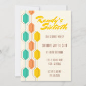 Thème vintage Mid Century, Invitation d'anniversai (Devant)