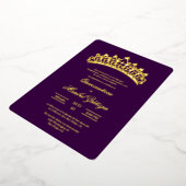 Thème violet Quinceanera Foil Invitation (Rotation)
