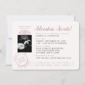 Thème Voyage Baby shower Pink Passport Invitation (Dos)
