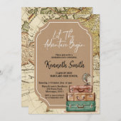 Thème Voyage Graduation Party Invitation (Devant / Derrière)