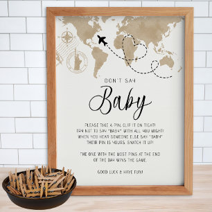 Thème Voyage Ne pas dire Baby Game Poster