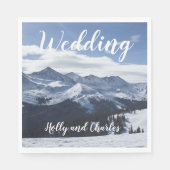 Theme Wedding Snowy Mountains Servet (Voorkant)