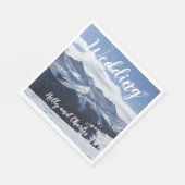 Theme Wedding Snowy Mountains Servet (Hoek)