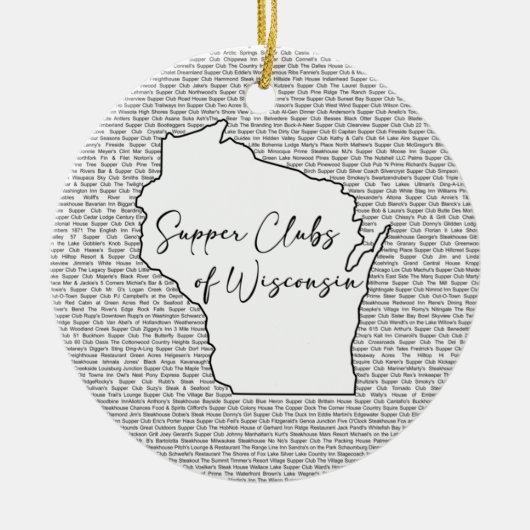 Theme Wisconsin Supper Club Keramisch Ornament (Voorkant)