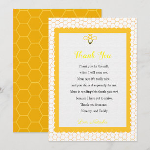 Thèmes d'abeilles modernes baby shower carte de re