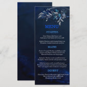 Thèmes modifiables pour carte de menu de la fête d (Devant / Derrière)