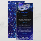 Thèmes modifiables pour carte de menu de soirée ma (Devant / Derrière)