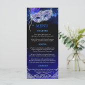 Thèmes modifiables pour carte de menu de soirée ma (Debout devant)