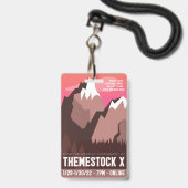 Themestock X "Backstage Pass" Badge (Voorzijde met lanyard)