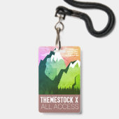Themestock X "Backstage Pass" Badge (Achterkant met lanyard)