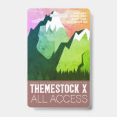 Themestock X "Backstage Pass"-badge Badge (Achterkant)