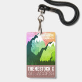 Themestock X "Backstage Pass"-badge Badge (Achterkant met koord)