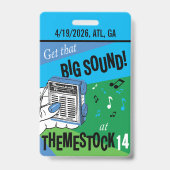 Themestock XIV "Backstage" Pas Badge (Voorzijde)
