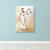 Themis - Lady Justice Canvas Afdruk (Insitu (Houten vloer))