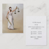 Themis - Lady Justice Visitekaartje (Voorkant / Achterkant)