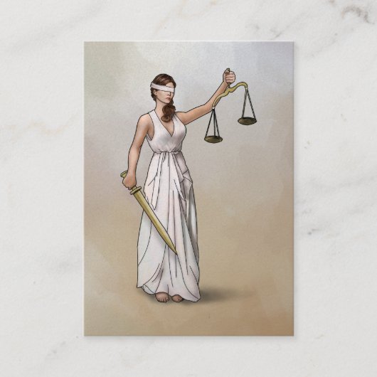 Themis - Lady Justice Visitekaartje (Voorkant)