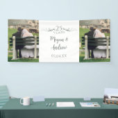 Then and Now Script 25th Wedding Anniversary Party Spandoek (Beurs)