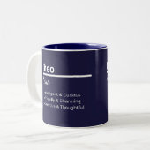 Theo Boy Personalized Name Definition Mug (Devant gauche)